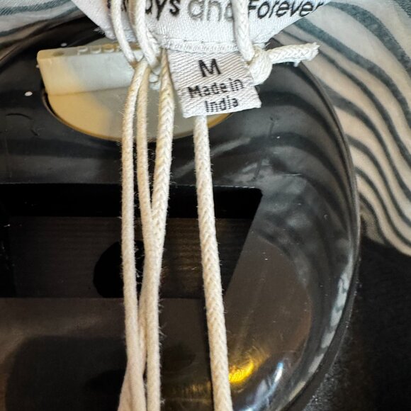 NWT Always and Forever Green and White cotton striped shirt - Medium - Picture 7 of 8